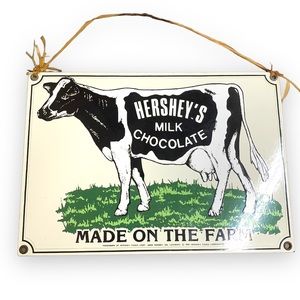 Fenton ceramic cow sign